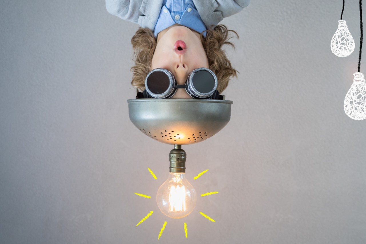 Lightbulb, Glühbirne, Junge, Helm, light, guy, idea