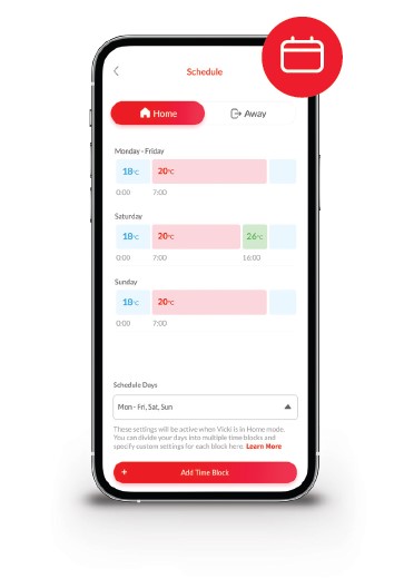 Programmeer de kranen vanaf je smartphone.